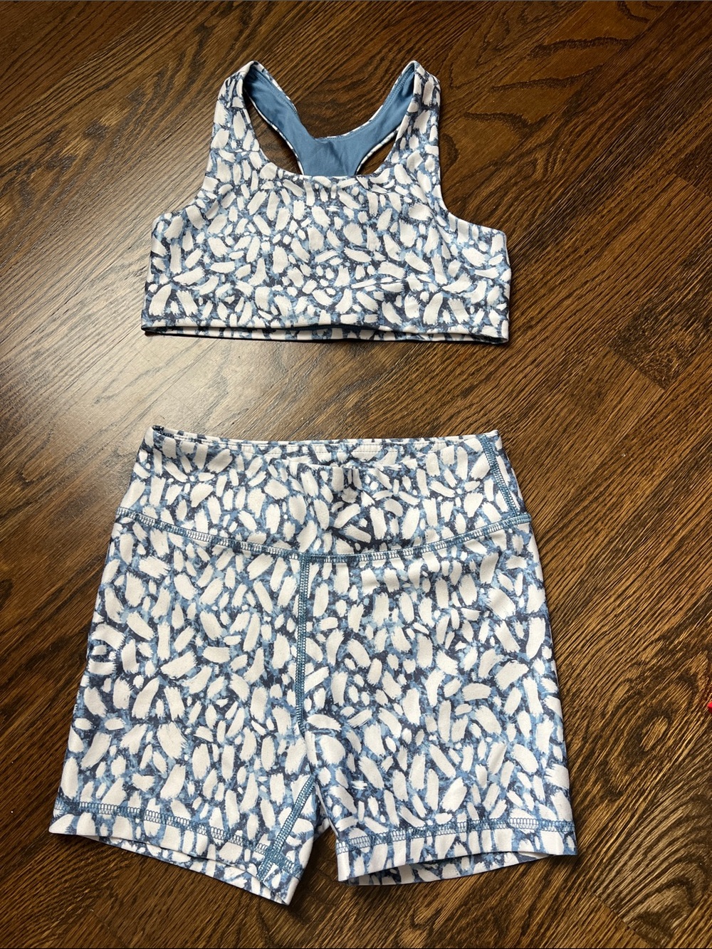DSG girls biker shorts and sports bra - M